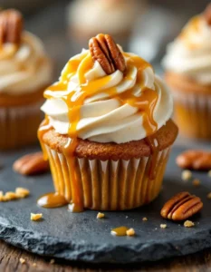 best-pumpkin-cupcakes-caramel-frosting