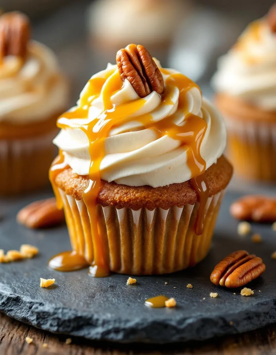 best-pumpkin-cupcakes-caramel-frosting