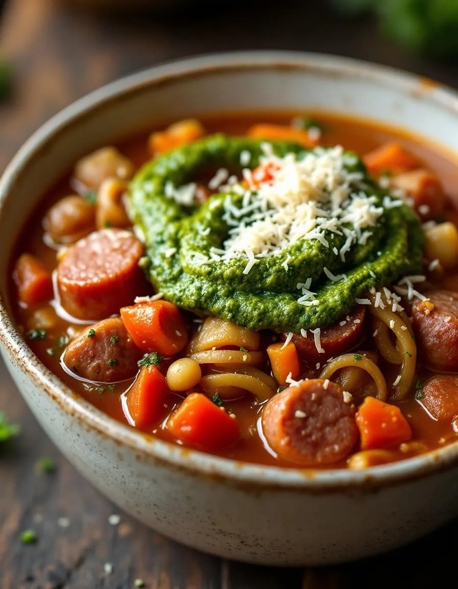 easy-minestrone-sausage-pesto