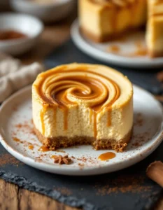 easy-mini-pumpkin-swirled-cheesecakes