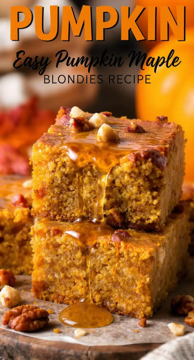 Easy Pumpkin Maple Blondies Recipe