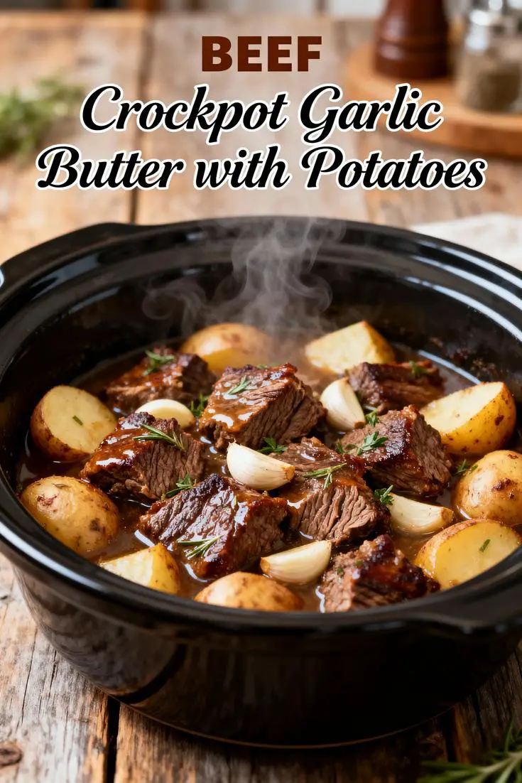 Easy Crockpot Garlic Butter Beef Bites