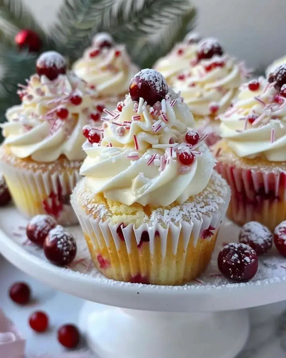 Perfect Cranberry Orange White Chocolate Cupcakes