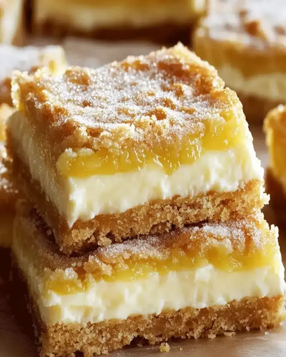Lemon Cream Cheese Bars 🧀 – Tangy, Creamy & Irresistible!