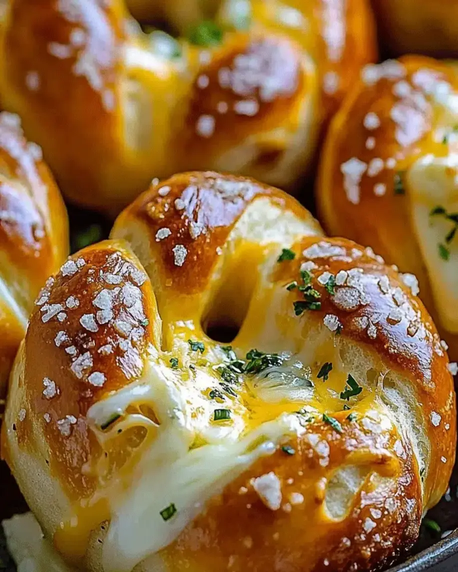 🧀 Mozzarella Stuffed Soft Pretzels – Gooey, Cheesy, &amp; Irresistible! 🥨