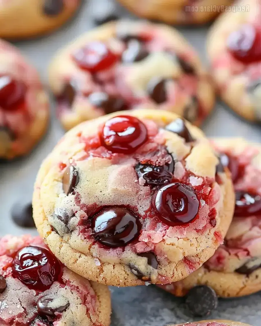 Maraschino Cherry Chocolate Chip Cookies Delight