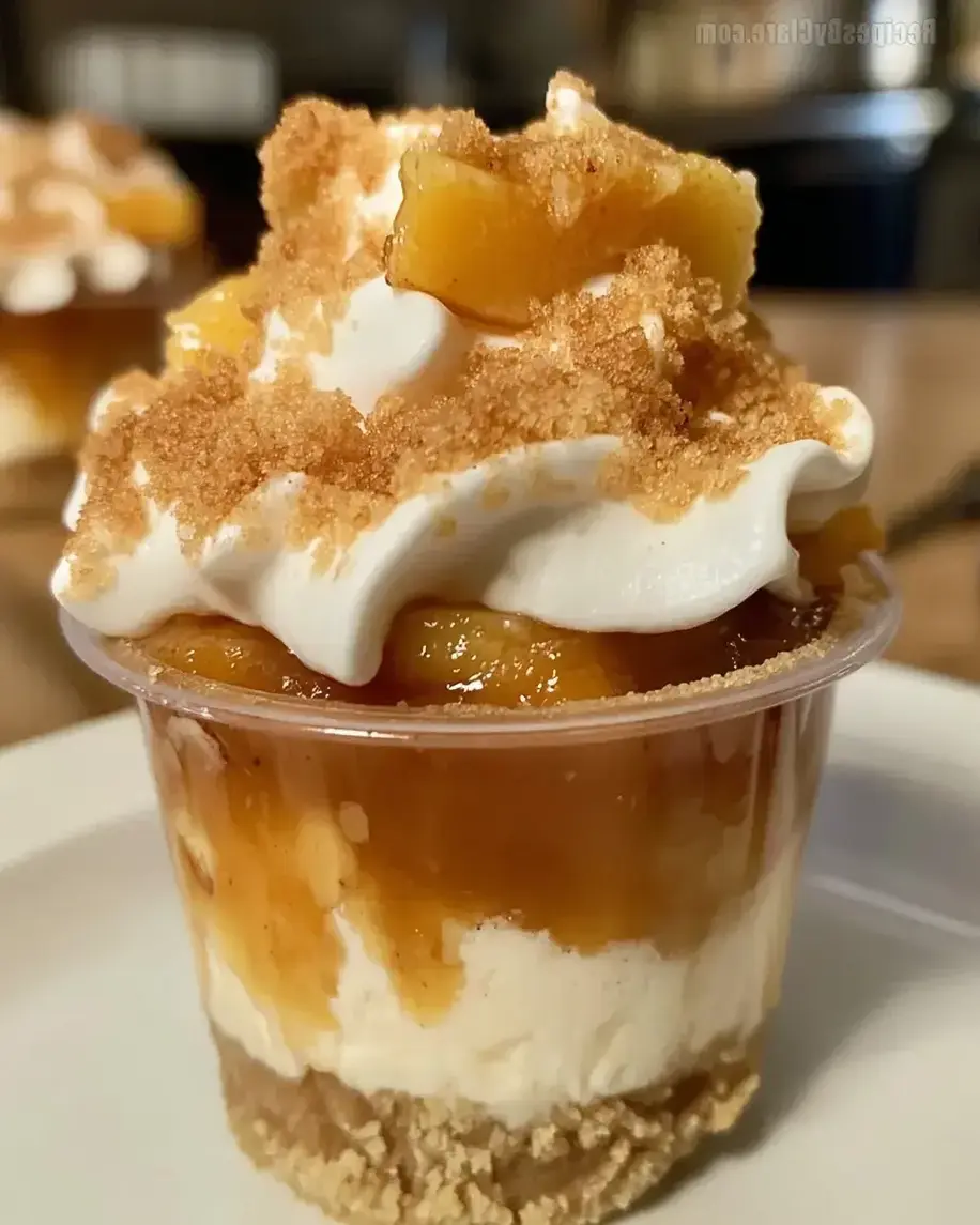 Peach Cobbler Cheesecake Cups