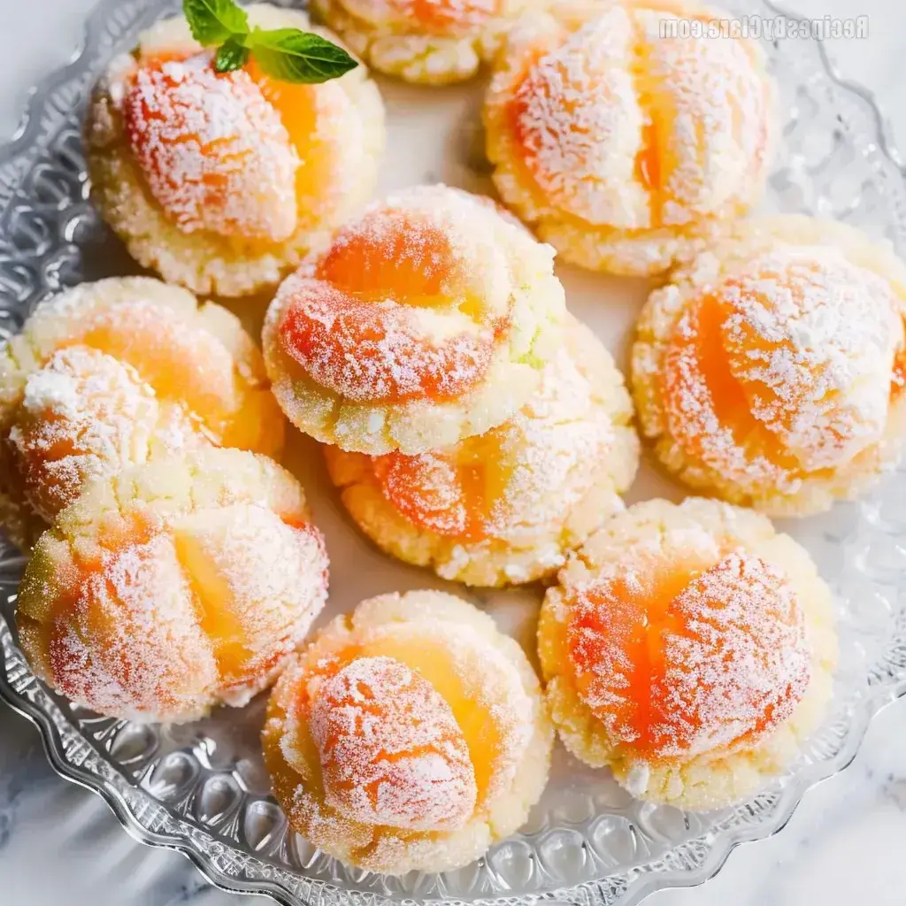Orange Infused Sweet Ricotta Peach Cookies