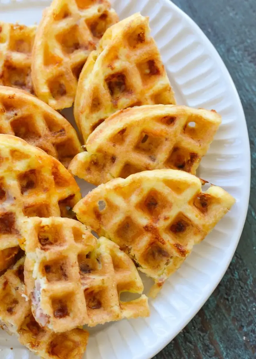 Keto Ham and Cheese Chaffles (1 net carb!)