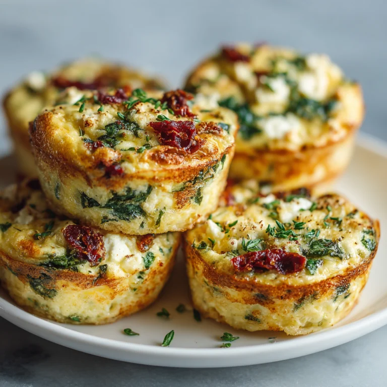 Savory Spinach, Feta, and Sun-Dried Tomato Egg Muffins for a Perfect Breakfast