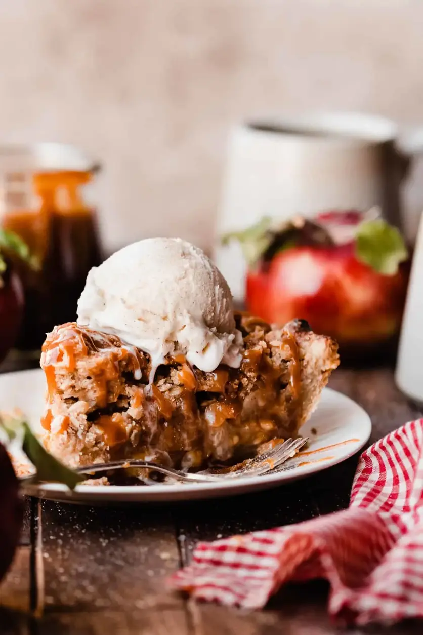 Dutch Caramel Apple Pie with Buttery Streusel Topping
