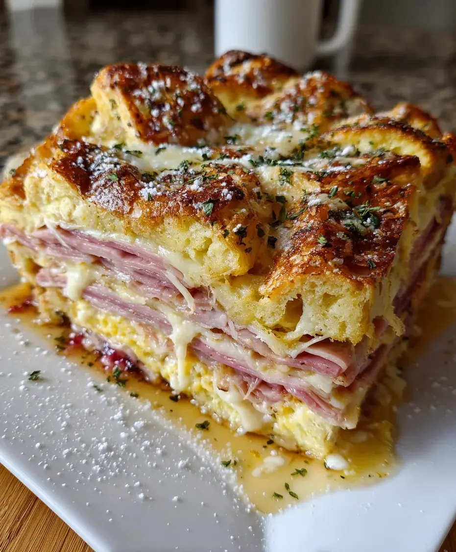 Monte Cristo Breakfast Casserole – Sweet, Savory &amp; Melt-In-Your-Mouth Delicious!