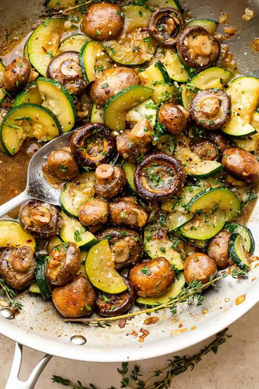 Skillet Zucchini and Mushrooms – Quick &amp; Easy Side Dish