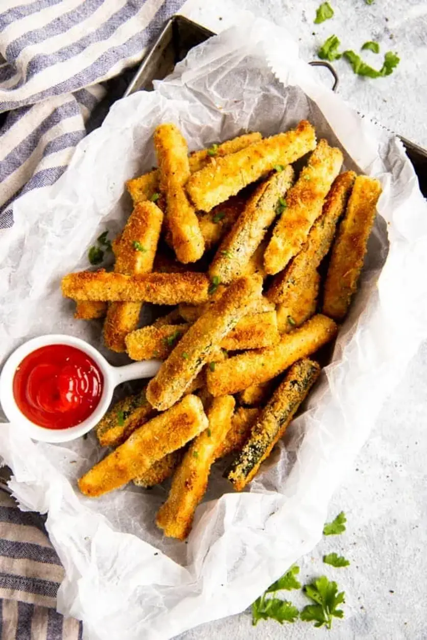 Crispy Baked Parmesan Zucchini Fries