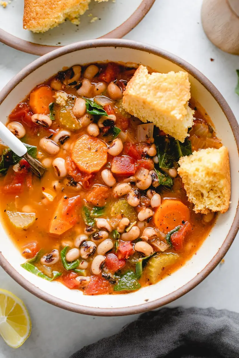 Easy Vegan Smoky Black Eyed Pea Soup Recipe
