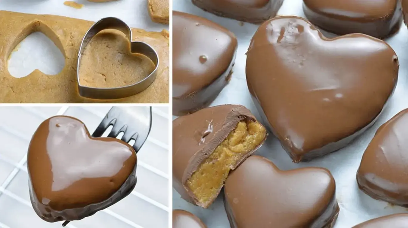 Easy Chocolate Peanut Butter Valentine Hearts Recipe