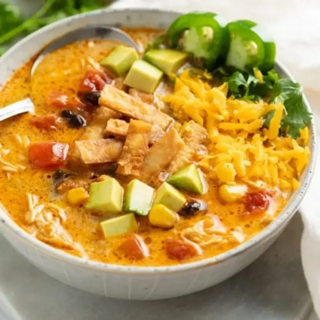 Creamy Chicken Tortilla Soup – Easy Stovetop or Crock Pot Recipe