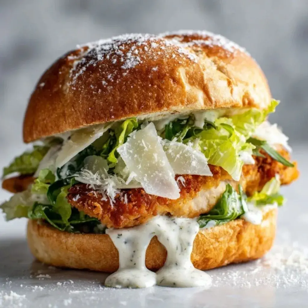 Crispy Chicken Caesar Sandwich Recipe – Golden &amp; Juicy in 30 Min