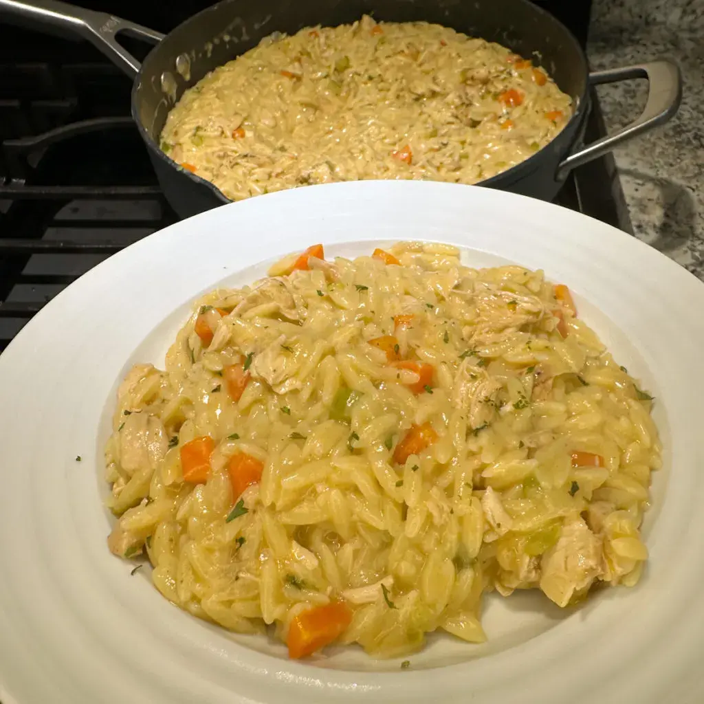Creamy Chicken Pot Pie Orzo – One-Pot Comfort Food